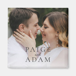 Moderne Foto-Editorial-Hochzeit Magnet