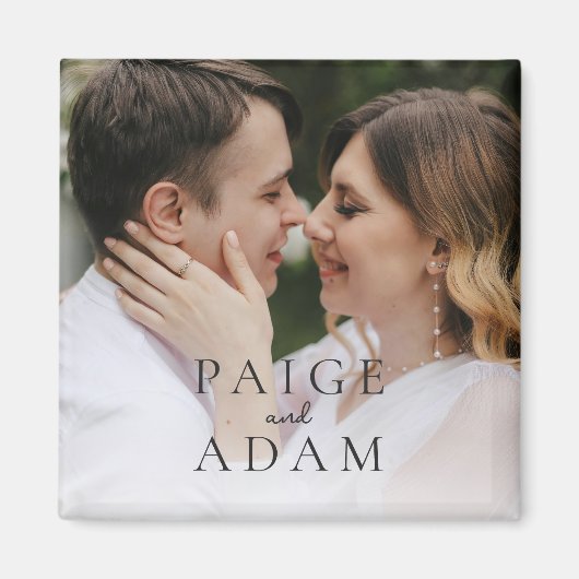 Moderne Foto-Editorial-Hochzeit Magnet (Vorne)