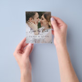 Moderne Foto-Editorial-Hochzeit - Save the Date Flyer (Gruppe)