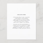 Moderne Foto-Editorial-Hochzeit - Save the Date Flyer (Hinten)