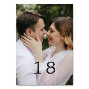 Moderne Foto-Editorial-Hochzeit Tischnummer