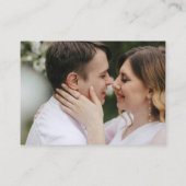 Moderne Foto-Editorial-QR-Code-Hochzeit Begleitkarte (Rückseite)