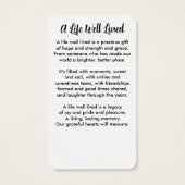 Moderne Foto Einfache Gedenkkarte Beerdigung Gebet (Rückseite)