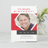 Moderne Foto Einladung (Stehend Vorderseite)