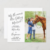 Moderne Foto-Eis-Hochzeit sparen das Datum (Vorne/Hinten)