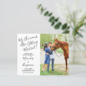 Moderne Foto-Eis-Hochzeit sparen das Datum (Stehend Vorderseite)