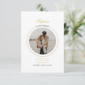 Moderne Foto-Engagement-Partei Einladung (Stehend Vorderseite)