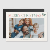 Moderne Foto-Farbart Weihnachten Magnetkarte (Vorne/Hinten)
