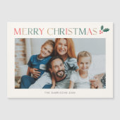 Moderne Foto-Farbart Weihnachten Magnetkarte (Vorderseite)