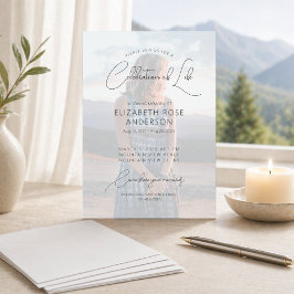Moderne Foto-Feier-des-Lebens-Einladung Einladung