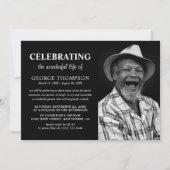 Moderne Foto-Feier zum Gedenken an die Beerdigung Einladung (Vorderseite)