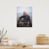 Moderne Foto-Feier zum Gedenken an die Beerdigung  Poster (Küche)