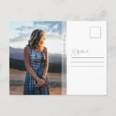 Moderne Foto-Feier zum Leben Postkarte (Rückseite)