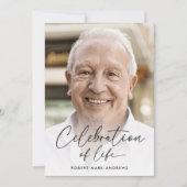 Moderne Foto-Feier zum Lebensgedanken Einladung (Vorderseite)