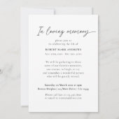 Moderne Foto-Feier zum Lebensgedanken Einladung (Rückseite)