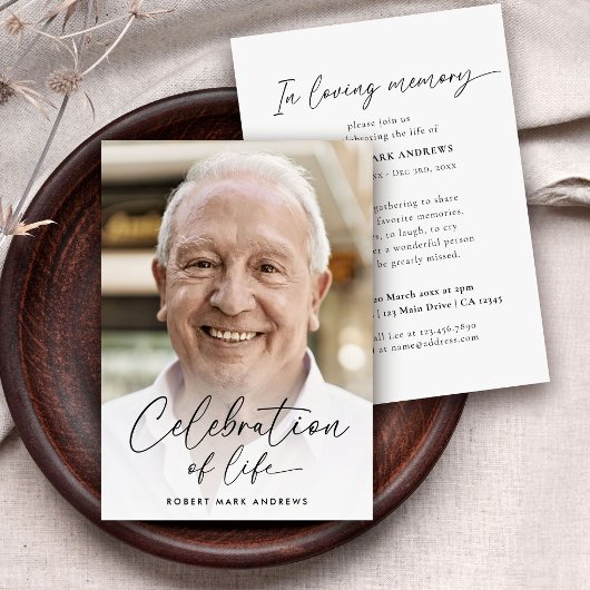 Moderne Foto-Feier zum Lebensgedanken Einladung