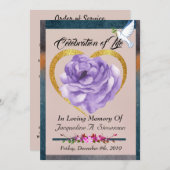 Moderne Foto-Feier zur Lebensordnung Programm (Vorne/Hinten)