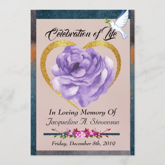 Moderne Foto-Feier zur Lebensordnung Programm (Vorderseite)