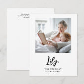 Moderne Foto Flower Girl Vorschlag Card (Vorne/Hinten)