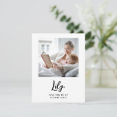 Moderne Foto Flower Girl Vorschlag Card (Stehend Vorderseite)