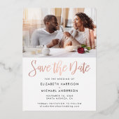 Moderne Foto Foil Ankündigung Datum freihalten (Rückseite)