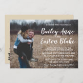 Moderne Foto Forest Woods Natural Wedding Einladung (Vorne/Hinten)