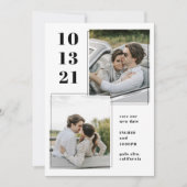 Moderne Foto-Frame-Save the Date-Karte Save The Date (Vorderseite)
