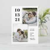 Moderne Foto-Frame-Save the Date-Karte Save The Date (Stehend Vorderseite)