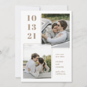 Moderne Foto-Frame-Save the Date-Karte Save The Date (Vorderseite)