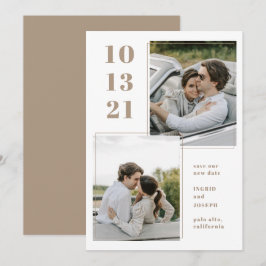 Moderne Foto-Frame-Save the Date-Karte Save The Date