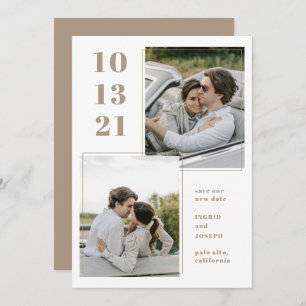 Moderne Foto-Frame-Save the Date-Karte Save The Date