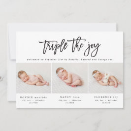 Moderne Foto-Geburtsankündigung Ankündigung