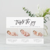 Moderne Foto-Geburtsankündigung Ankündigung (Stehend Vorderseite)