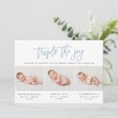 Moderne Foto-Geburtsankündigung Ankündigung (Stehend Vorderseite)