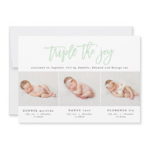 Moderne Foto-Geburtsankündigung