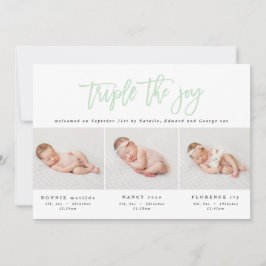 Moderne Foto-Geburtsankündigung Ankündigung