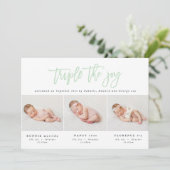 Moderne Foto-Geburtsankündigung Ankündigung (Stehend Vorderseite)