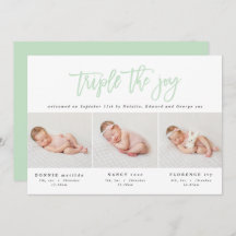 Moderne Foto-Geburtsankündigung