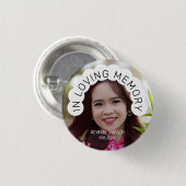 Moderne Foto Gedenkfeier Button (Vorne & Hinten)