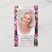 Moderne Foto-Gedenkkarte Telefonnummerkarte (Vorderseite)