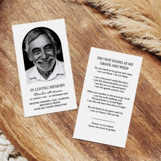 Moderne Foto-Gedenkkarten Visitenkarte