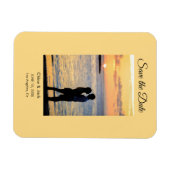Moderne Foto Gelb Orange Save The Date Magnet (Horizontal)