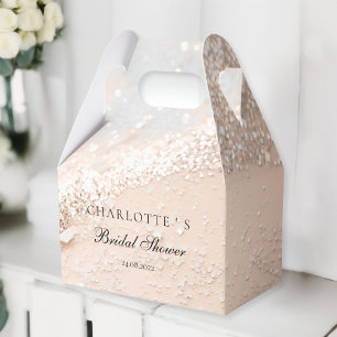 Moderne, Foto, Glitter-Brautparty Geschenkschachtel