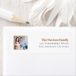 Moderne Foto Gold Name Rücksendeadresse