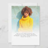 Moderne Foto Graduate Ankündigung Navy Blue 2022 (Rückseite)