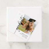 Moderne Foto Graduate Party Geschenkanhänger (Beispiel)