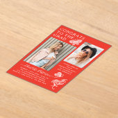 Moderne Foto Graduation Party Acryleinladungen (Ablage )