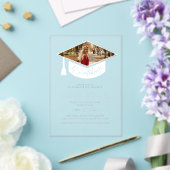 Moderne Foto Graduation Party Acryleinladungen (In Situ (Hochzeit))