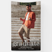 Moderne Foto Graduation Party Banner (Vertikal)