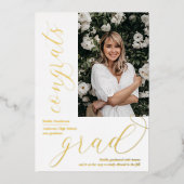 Moderne Foto Graduation Party - Einladung (Vorderseite)